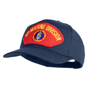 6th Marine Division Patched Solid Cotton Twill Pro Style Cap - Navy OSFM
