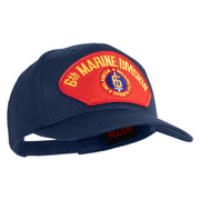 6th Marine Division Patched Solid Cotton Twill Pro Style Cap - Navy OSFM