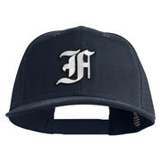 Old English White F Patched Cotton Deluxe Trucker Ball Cap - Navy Navy OSFM