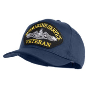Submarine Service Veteran Patched Solid Cotton Twill Pro Style Cap - Navy OSFM