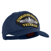 Submarine Service Veteran Patched Solid Cotton Twill Pro Style Cap - Navy OSFM