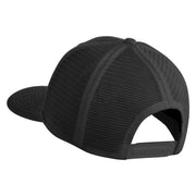 Old English White F Patched Cotton Deluxe Trucker Ball Cap - Black Black OSFM