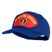 6th Marine Division Patched Solid Cotton Twill Pro Style Cap - Royal OSFM