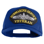Submarine Service Veteran Patched Solid Cotton Twill Pro Style Cap - Royal OSFM