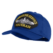 Submarine Service Veteran Patched Solid Cotton Twill Pro Style Cap - Royal OSFM