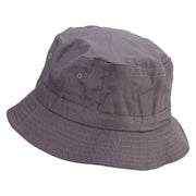 Autumn Vibes Embroidered Pigment Dyed Bucket Hat - Charcoal OSFM