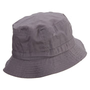 Autumn Vibes Embroidered Pigment Dyed Bucket Hat - Charcoal OSFM