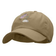 Floral Abstract Woman Embroidered Cotton Twill Cap