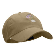 Floral Abstract Woman Embroidered Cotton Twill Cap