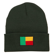 Benin Flag Embroidered Beanie