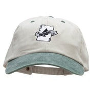 Ace of Spades Embroidered Pigment Dyed Wash Cap - Beige-Green OSFM