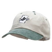 Ace of Spades Embroidered Pigment Dyed Wash Cap - Beige-Green OSFM