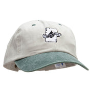 Ace of Spades Embroidered Pigment Dyed Wash Cap - Beige-Green OSFM