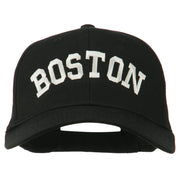 Boston Embroidered Solid Cotton Twill Cap