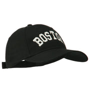 Boston Embroidered Solid Cotton Twill Cap