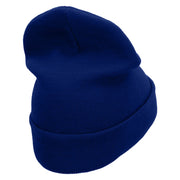 Mountain View Embroidered 12 Inch Long Knitted Beanie - Royal OSFM