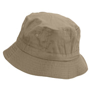 Autumn Vibes Embroidered Pigment Dyed Bucket Hat - Khaki OSFM