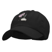 Floral Abstract Woman Embroidered Cotton Twill Cap