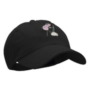 Floral Abstract Woman Embroidered Cotton Twill Cap