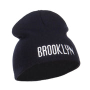 Brooklyn Embroidered Short Beanie