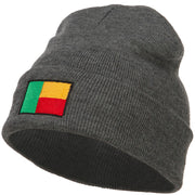 Benin Flag Embroidered Beanie