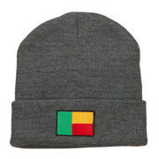 Benin Flag Embroidered Beanie