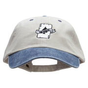 Ace of Spades Embroidered Pigment Dyed Wash Cap - Beige-Navy OSFM