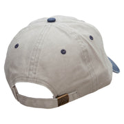 Ace of Spades Embroidered Pigment Dyed Wash Cap - Beige-Navy OSFM