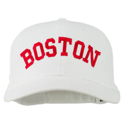 Boston Embroidered Solid Cotton Twill Cap