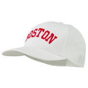 Boston Embroidered Solid Cotton Twill Cap