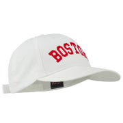 Boston Embroidered Solid Cotton Twill Cap