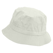 Autumn Vibes Embroidered Pigment Dyed Bucket Hat - White OSFM