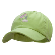 Floral Abstract Woman Embroidered Cotton Twill Cap