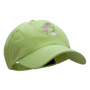 Floral Abstract Woman Embroidered Cotton Twill Cap