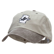 Ace of Spades Embroidered Pigment Dyed Wash Cap - Beige-Brown OSFM