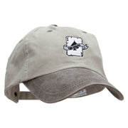 Ace of Spades Embroidered Pigment Dyed Wash Cap - Beige-Brown OSFM