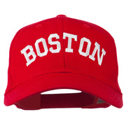 Boston Embroidered Solid Cotton Twill Cap