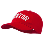 Boston Embroidered Solid Cotton Twill Cap