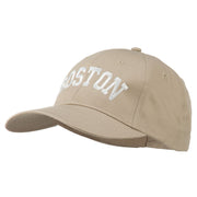 Boston Embroidered Solid Cotton Twill Cap