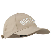 Boston Embroidered Solid Cotton Twill Cap