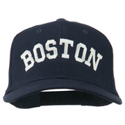 Boston Embroidered Solid Cotton Twill Cap