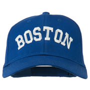 Boston Embroidered Solid Cotton Twill Cap