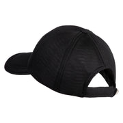 Green Ribbon Awareness Embroidered Iron On Patched Deluxe Performance Mesh Cap - Black OSFM