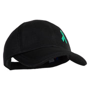 Green Ribbon Awareness Embroidered Iron On Patched Deluxe Performance Mesh Cap - Black OSFM