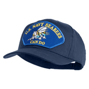 U.S. Seabees Can Do Blue Patched Solid Cotton Twill Pro Style Cap - Navy OSFM