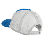 Old English White K Patched Cotton Deluxe Trucker Ball Cap - Royal White OSFM