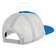Old English White K Patched Cotton Deluxe Trucker Ball Cap - Royal White OSFM