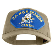 U.S. Seabees Can Do Blue Patched Solid Cotton Twill Pro Style Cap - Khaki OSFM