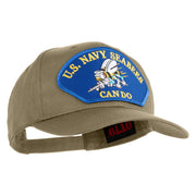 U.S. Seabees Can Do Blue Patched Solid Cotton Twill Pro Style Cap - Khaki OSFM