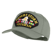 Desert Storm Veteran Patched Solid Cotton Twill 5 Panel Prostyle Snap Cap - Grey OSFM